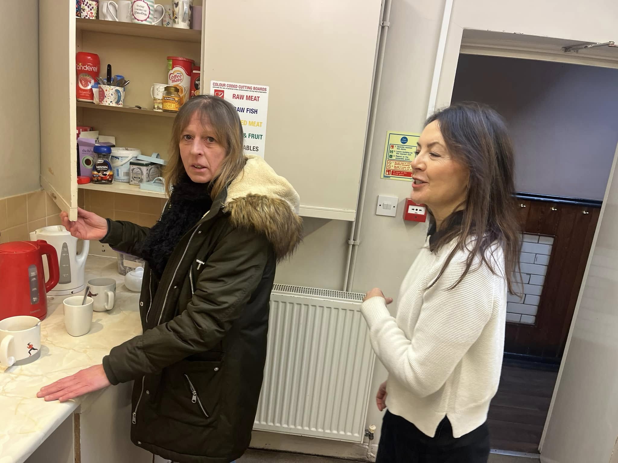People working in the kitchen